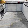 Tapete de cozinha antiderrapante à prova de óleo, limpe e não lave, piso totalmente pavimentado, couro, costura de PVC, resistente ao desgaste, tapete especial