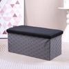 Taburete de Almacenamiento Estampado de Algodón y Lino, Productos para el Hogar, Sofá Multifuncional, Taburete para Cambiarse los Zapatos, Taburete de Almacenamiento de Tela Plegable