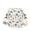 Bolsa de Tela con Textura de Patrón Roto para Mujer 2025 Nuevo Estilo Linda Simple Bolso Cruzado Pequeño Fresco Literario Bolso de Hombro