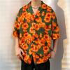 Camisa Floral Manga Curta Roupas da Ilha de Hainan Roupas de Praia Sanya Xia Wei Feng Viagem à Tailândia Casaco Casual Solto Masculino