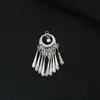Pendientes de Imitación de Plata Estilo Étnico, Accesorios de Plata con Borlas Étnicas Miao y Dong, Materiales DIY Estilo Antiguo Hanfu, Accesorios Hanfu