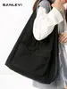 Bolsa de Lona Casual de Moda Estilo Japonés para Mujer 2026 Nueva Tendencia Versátil Gran Capacidad Bolsa de Hombro para Viajes