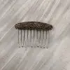 Pente de Tricô Xadrez Estilo Coreano para Cabelo da Nuca, Grampo de Cabelo Prático Sem Costura para Outono e Inverno, Acessório de Cabelo para Gerenciar Fios Soltos