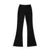 Calça Jeans Casual Flare Sexy Cintura V Estilo Europeu e Americano para Mulheres Outono Novo Cintura Baixa Efeito Emagrecedor Cor Lisa Calça de Veludo