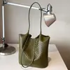 Bolsa Feminina Casual Elegante Xiaomi Padrão Trançado Estilo Coreano Fashionável 2026 Nova Moda Grande Capacidade para Deslocamento Ombro Único Axila