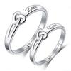 Anillo de Pareja de Moda Weihua Plateado Anillo Elegante para Mujer Anillo de Pareja Nudo Eterno para Hombre Joyería Coreana