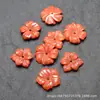 Colgante de Flor de Jade Rojo con Agujero para Pulsera, Collar, Pendiente y Broche DIY