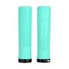 Conjunto de manoplas de bicicleta Mountain Bike Manopla de liga de alumínio com trava unilateral Conjunto de manoplas de borracha antiderrapante Conjunto de manoplas à prova de choque
