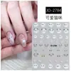 Atacado Hakimi Adesivos Fofos de Gato para Nail Art Desenho Animado Fofo Gatinho Branco Pacote de Expressões Adesivos de Unha Vestíveis Decoração