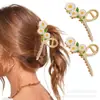 Oferta Especial Transfronteiriça Moda Acessórios de Cabelo Coque Grampo de Cabelo Presilha de Tubarão Presilha com Strass Acessório de Cabelo em Formato de Coração Gravata Borboleta Grampo de Cabelo para Menina