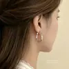 Pendientes de Aro Infinito de Plata de Ley 925 para Mujer, Pendientes Elegantes de Lujo Ligero Retro Francés, Al por Mayor