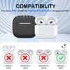 Estuche protector para auriculares Airpods de 3.ª generación, estuche de silicona para auriculares Bluetooth de Apple, bolígrafo de limpieza, estuche para auriculares con hebilla de montañismo.
