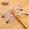 Radisson Novo Estilo Coreano Moda Metal Anti-Luz Azul Moldura de Óculos Planos para Homens e Mulheres Óculos Quadrados da Moda 9631
