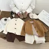 Cardigan de Malha da Moda Estilo Coreano para Meninos Primavera e Outono, Suéter Jaqueta Elegante de Tricô Trançado para Bebês Meninos, Top Vintage para Bebês