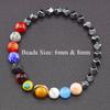 Serie Planeta Transfronterizo Pulsera de Piedra Natural Pulsera de los Ocho Planetas Cadena Elástica Joyería con Cuentas Accesorios de Regalo