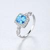Anillo de Plata de Ley S925 Pag&Mag Gema de Color Zafiro Anillo para Mujer Moda de Lujo Accesible Europea y Americana Joyería para Mujer Regalo Venta al por Mayor