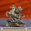 Adornos Retro de Latón Caballo de Guerra que Genera Dinero Nuevo 2026 Caballo del Zodiaco Hogar Sala de Estar Oficina Año del Caballo Adornos de Escritorio