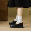 Mocasines de Felpa para Mujer 2025 Otoño/Invierno Nuevos Suela Gruesa Cálidos Aumentan la Altura Sin Cordones Zapatos Pequeños de Cuero Talla Pequeña Zapatos Planos para Mujer
