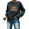 Sudadera de Cuello Redondo para Comercio Exterior Transfronterizo en Amazon con Estampado de Patrón de Cosecha, Al Por Mayor, Ropa Casual para el Día a Día