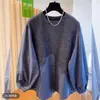 Camisa a Cuadros Falsa de Dos Piezas Talla Grande para Mujer, Top de Gama Alta, Adelgazante, Holgado, Elegante y Versátil