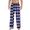 Pantalones de pijama de algodón imitación con estampado 3D, europeos y americanos, transfronterizos, casuales para el hogar, para hombre y mujer, con cordón, bolsillo lateral con solapa, pantalones para el hogar, pantalones