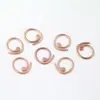 Hebilla marcadora espiral electrochapada del fabricante en dorado y plateado, anillo marcador abierto de aleación de zinc, herramienta pequeña tejida a mano para DIY