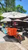 Carrito de Café Móvil, Carrito de Ventas Multifuncional, Decoración, Puesto de Monta Inversa, Triciclo Exterior de Té con Leche y Helado