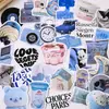 50 Folhas Estilo Ins de Alto Valor Retro Artístico Adesivos para Diário para iPad Telefone Garrafa de Água DIY Adesivos à Prova d'Água Simples Retro