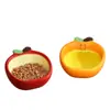 Tigela para Gatos com Proteção para o Pescoço, Design de Frutas em Desenho Animado, Cerâmica, Par de Tigelas de Comida Antivazamento, Tigela de Água para Cães e Gatos Anti-Salpicos de Diâmetro Grande