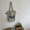 Bolso de Gran Capacidad para Mujer Diseño de Cordón para el Hombro Bolso Grande Estampado con Letras Nailon Retro Casual Combinable Bolso Tipo Cubo