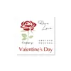 Tarjeta de Felicitación Casual de Rosa para el Día de San Valentín Romántico Tarjeta con Mensaje de Amor para Novia Decoración de Regalo de Ramo Confesión Tarjeta Escrita a Mano