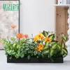 Hc-Cd3 Arreglo de Macetero de Flores de Planta Verde Simulada Combinación de Partición de Plantas Decoración de Paisajismo con Flores Artificiales Flores Falsas