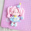 Tarjeta Grande Mengmeng Tres Tres Niñas Accesorios de Resina Material para Manualidades Funda de Teléfono Decoración para Coche Refrigerador Caja de Almacenamiento