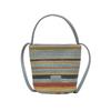 Bolsas Femininas da Moda 2025 Nova Bolsa de Mão Colorida Tecida em Palha Estilo Casual para Férias na Praia Bolsa de Ombro Transversal