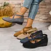 Zapatos de talla grande para comercio exterior, nuevos de verano 2026, zapatos de cuña con punta europea y americana para mujer, mocasines, zapatos deportivos y casuales para mujer