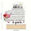Decoração de Mesa Dia dos Namorados Amor com Base de Madeira Acrílico Transparente Dia dos Pais Ornamentos