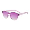 Nuevas gafas de sol con montura de PC integrada, gafas de sol sin montura de color, gafas de sol decorativas para hombres y mujeres, venta al por mayor de fábrica