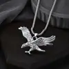 Colar Águia Voadora de Zircônia para Homens, Acessório de Pescoço Versátil para Mulheres, Acessório Personalizado Tendência Hip-Hop Punk, Colar de Moda de Luxo Leve