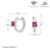 Pendientes de plata de ley 925 con circonitas cuadradas de color, sencillos, europeos y americanos, con temperamento moderno, disponibles al por mayor.