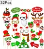 Accesorios Navideños Decoraciones para Fiestas Navideñas Arreglo para Fotografía Juegos Divertidos Accesorios para Fotos de Año Nuevo