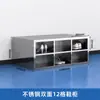 Gabinete de zapatos de acero inoxidable 201, vestidor, banco para cambiarse los zapatos, casillero, gabinete multi-puerta con cerradura, taller libre de polvo, gabinete de almacenamiento para empleados
