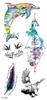Pegatinas de tatuaje de la serie TL especial transfronteriza, resistentes al agua, con combinación de animales y plantas, pegatinas de tatuaje de transferencia de agua en stock.