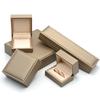 Caja para Anillo de Ángulo Recto de Material Nuevo Cepillado Caja para Anillo Caja para Aretes Caja para Pulsera Caja para Collar Caja para Pulsera Caja para Pulsera Juego de Cajas para Pulsera