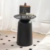 Mesita de noche Van Cleef Apartamento Pequeño Nórdico Sala de Estar Hogar Lujo Ligero Mesa de Café Pequeña de Gama Alta Mesa Baja Redonda Estilo Crema