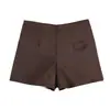 Pantalones Falda de Encaje de Verano Doble Botonadura para Mujer Estilo Europeo y Americano 12419