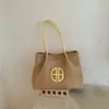 2026 Nuevo Estilo Bolso Tejido Fresco y Sencillo con Colores Contrastantes, Bolso de Paja de Moda, Bolso de Mujer de Moda, Bolso de Hombro, Bolso de Mano