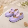 Zapatos Mary Jane dulces multicolores para niñas, para vestido de boda y ocasiones de actuación, zapatos de niña con moño