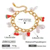 Wanxing Novo Estilo Europeu e Americano Estilo Férias Estilo Oceano Aço Inoxidável Banhado a Ouro 18K Conjunto de Colar e Pulseira com Pingente de Camada Dupla Atacado