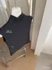 Camiseta sin mangas XIA'X de verano para chica, estilo coreano, simple, versátil, cuello medio, manga corta abullonada pequeña, color liso, para llevar en capas o como prenda exterior con un hermoso diseño en la espalda