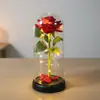 Ramo de Flores Eternas de Rosa Transfronterizo en Cúpula de Cristal, Caja de Regalo para el Día de San Valentín, Producto Terminado, Regalo de Navidad para el Día de la Madre